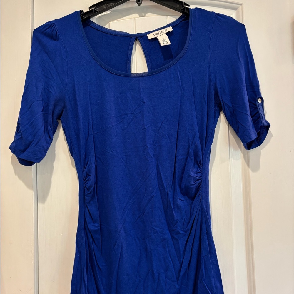 White House Black Market Women's Blue Top